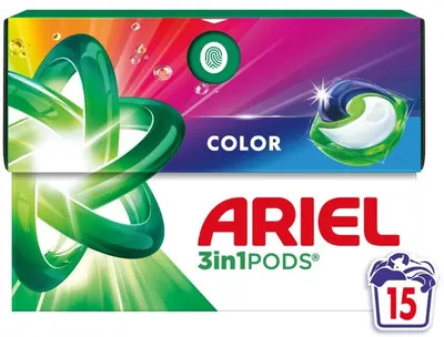 Capsule de rufe Ariel - Color, All in One Pods, 15 spălări