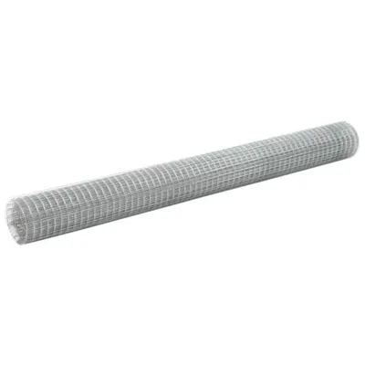 vidaXL Plasă de sârmă găini, argintiu, 10 x 1,5 m, oțel galvanizat