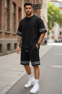 Compleu de vara tricou + pantaloni negru XXA 124-4