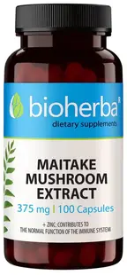 Maitake Mushroom Extract, 375 mg, 100 capsule, Bioherba