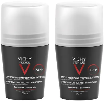 Vichy Homme Set - Deodorant antiperspirant roll-on, 2 x 50 ml