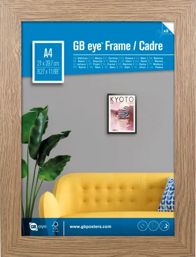 Pamă pentru mini poster GB eye - 21 x 29.7 cm, stejar