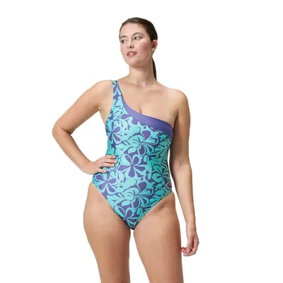Costum inot femei Speedo ALV asimetric, albastru