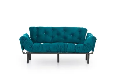 Canapea extensibila NITTA, 3 locuri, verde petrol, 185x70x85 cm