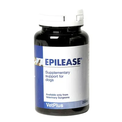 VETPLUS Epilease 250mg, supliment sistem nervos & calmante câini, capsule VETPLUS Epilease 250mg, XS-XL, supliment sistem nervos & calmante câini, cutie, 60 capsule
