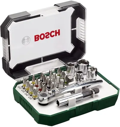 Set de biți cu clichet Bosch - 26 piese