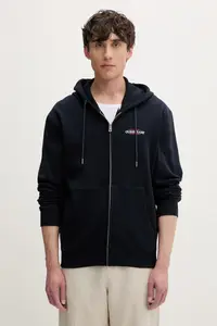 Guess Jeans hanorac cu fermoar și glugă pentru bărbați, din bumbac