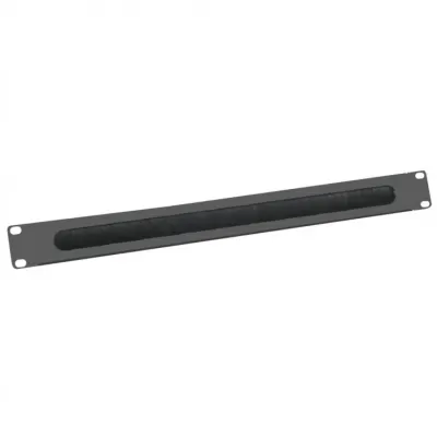 Panou cabluri cu perii ghidaj 19" 1U RAL9005 Negru, Value 26.99.0315