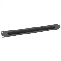Panou cabluri cu perii ghidaj 19" 1U RAL9005 Negru, Value 26.99.0315