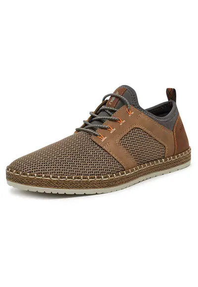 Pantofi barbati - maro - textil - piele naturala