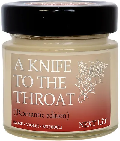 Lumânare parfumată Next Lit Burning Tropes - A knife to the Throat, 100 g
