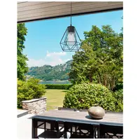Lampa suspendata ISIDORA Negru Aluminiu turnat Aluminiu Sticla clara E27 1x18 Wat 220-240 Volt 50Hz -IP54-