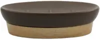 Suport pentru săpun Inter Ceramic - Marley, 13.5 x 9.7 x 3.5 cm, maro