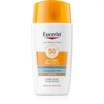 Eucerin Sun Hydro Protect fluid pentru tonifierea bronzului SPF 50+