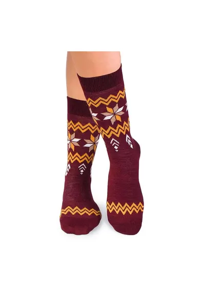 Sosete antibacteriene din lana merino Snow Bordo, 43-46 EU