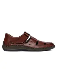 Pantofi barbati - piele naturala - velcro - maro