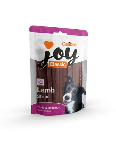 CALIBRA Joy Dog Classic Lamb Strips 80 g benzi semi-umede cu miel, pentru câini
