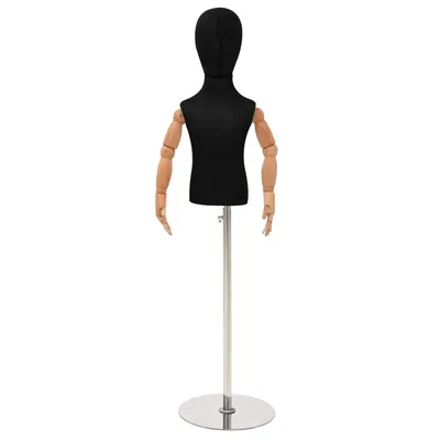 vidaXL Manechin Ajustabil 120-157 cm cu Bază Unisex PP Negru