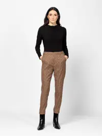 Pantaloni lungi din in pentru femei FLORIN