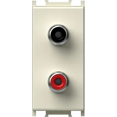 Priza 2xRCA audio fildes 1m, TEM Modul TEM-KM22IW-U