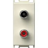 Priza 2xRCA audio fildes 1m, TEM Modul TEM-KM22IW-U