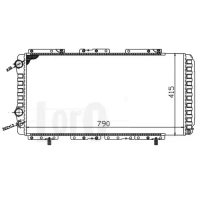 Radiator, racire motor LORO 009-017-0006