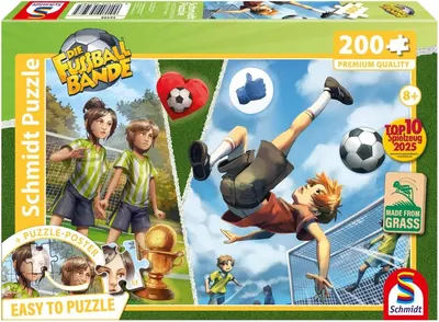 Puzzle Schmidt din 200 piese - Banda de fotbal: Foarfecele de spate lui Leon