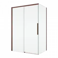 Cabina dus bordeaux metal 120x80 cm cu usa culisanta, grosime sticla 8 mm, tratament anticalcar, Ronal Oriana
