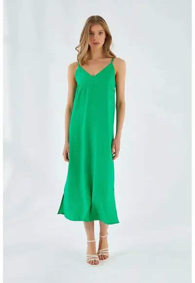 Rochie Midi - Eleganta - Verde Smarald - Fara inchidere