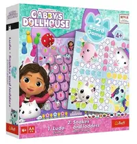Joc de bord 2 in 1 Gabby's Dollhouse: Ludo&Snakes and Ladders - Pentru copii