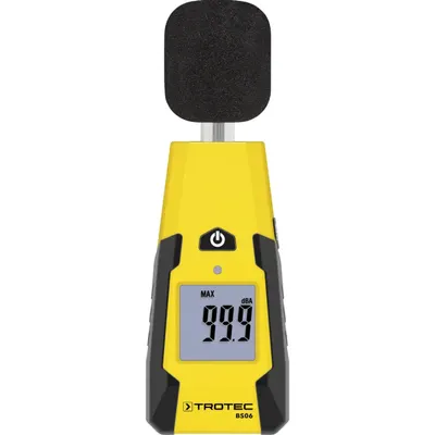 Sonometru TROTEC BS06, Precizie: ±3,5 dB (bei 1 kHz si 94 dB), Functie Min/Max, Senzor lumina ambientala