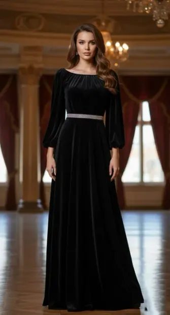 Rochie eleganta din catifea Cati 5