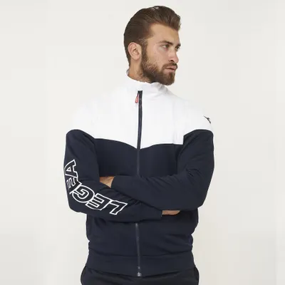 Senior Running Giacca Antivento Traspirante Blu-Bianco Ontario