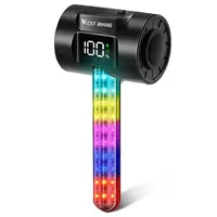 Lumină bicicletă detectare frânare, moduri luminoase multiple, Negru