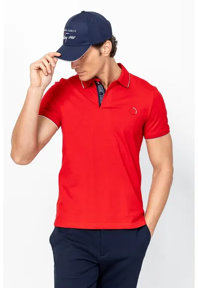 Tricou din bumbac Dandy - Rosu vermillion