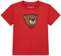 Tricou cu mânecă scurtă Guess - Cu un ursuleț de pluș, roșu , 18 luni