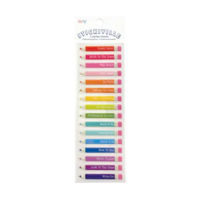 Abtibilduri vinil transparent Stickiville Lucky Pencils