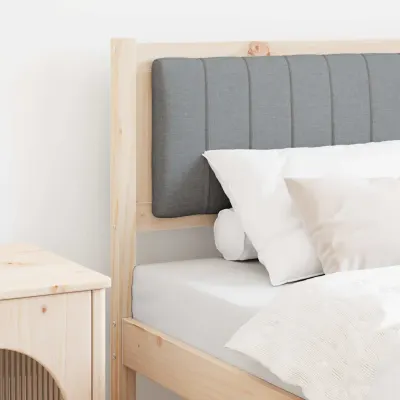 vidaXL Tăblie tapițată cu headboard Maro 75 cm Lemn de pin masiv
