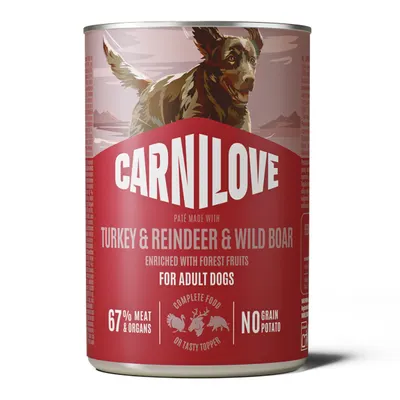 Carnilove Dog Can Pate Turkey & Reindeer & Wild Boar 400 g
