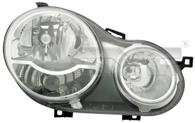 Far dreapta (H1 H7, reglaj electric, cu motoras, fundal cromat) VW POLO 2001-2005