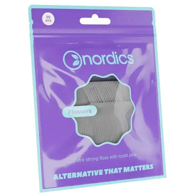 Ata dentara pe suport cu scobitoare 30buc Nordics