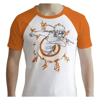 Tricou Naruto Shippuden - White & Orange - L