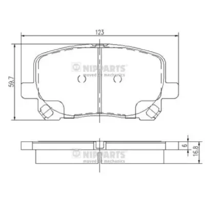 Set placute frana, frana disc NIPPARTS J3602096