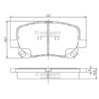 Set placute frana, frana disc NIPPARTS J3602096