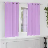 vidaXL Perdele Opaque cu Inel 2 buc. Violet 175 x 140 cm Poliester