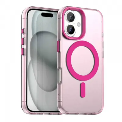 Husa MagSafe pentru Apple iPhone 16, Techsuit, CandyCase, Roz