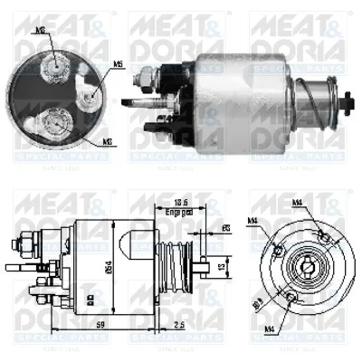 Solenoid Electromotor (12v) Potrivit Dacia Logan, Logan Express, Logan Mcv; Renault Clio Ii, Clio Iii, Grand Scenic Ii, Kangoo, Kangoo Express, Kangoo Ii, Laguna Iii, Logan I 1.5d 12.02