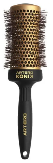 Perie de păr profesională Artero - Konik, 53 mm, negru/auriu