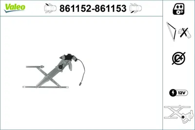 Mecanism actionare geam spate stanga (electric, fara motor) potrivit TOYOTA RAV 4 I 01.94-06.00
