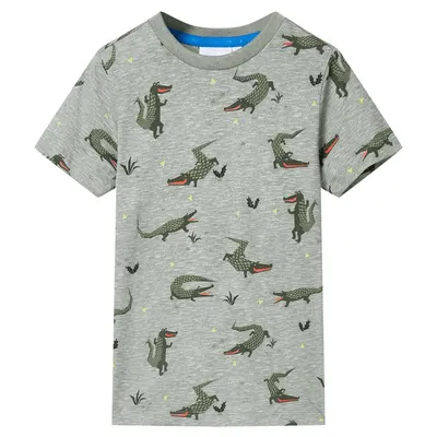 Tricou pentru copii, kaki deschis melanj, 116